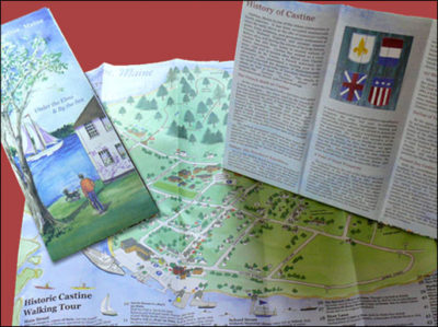 The Castine Walking Map, available at locations throughout Castine.