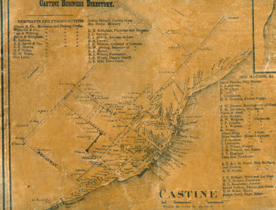 Detail from Topographical Map of Hancock County, Made from Actual Surveys under the Direction of H. F. Walling, 1860