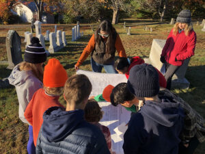 The Adams School students visited many sites throughout Castine to learn history in place.